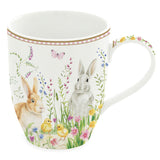 Tazza mug Happy Easter Easy Life in porcellana con decori pasquali 350 ml