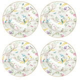 Set 4 piatti dessert Birds Melody Easy Life in porcellana decorata 19 cm