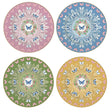 Set 4 piatti dessert Spring Parade Easy Life porcellana decoro fiori 19 cm