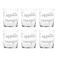 Set 6 bicchieri acqua Simple Day in vetro temperato decorato 355 ml