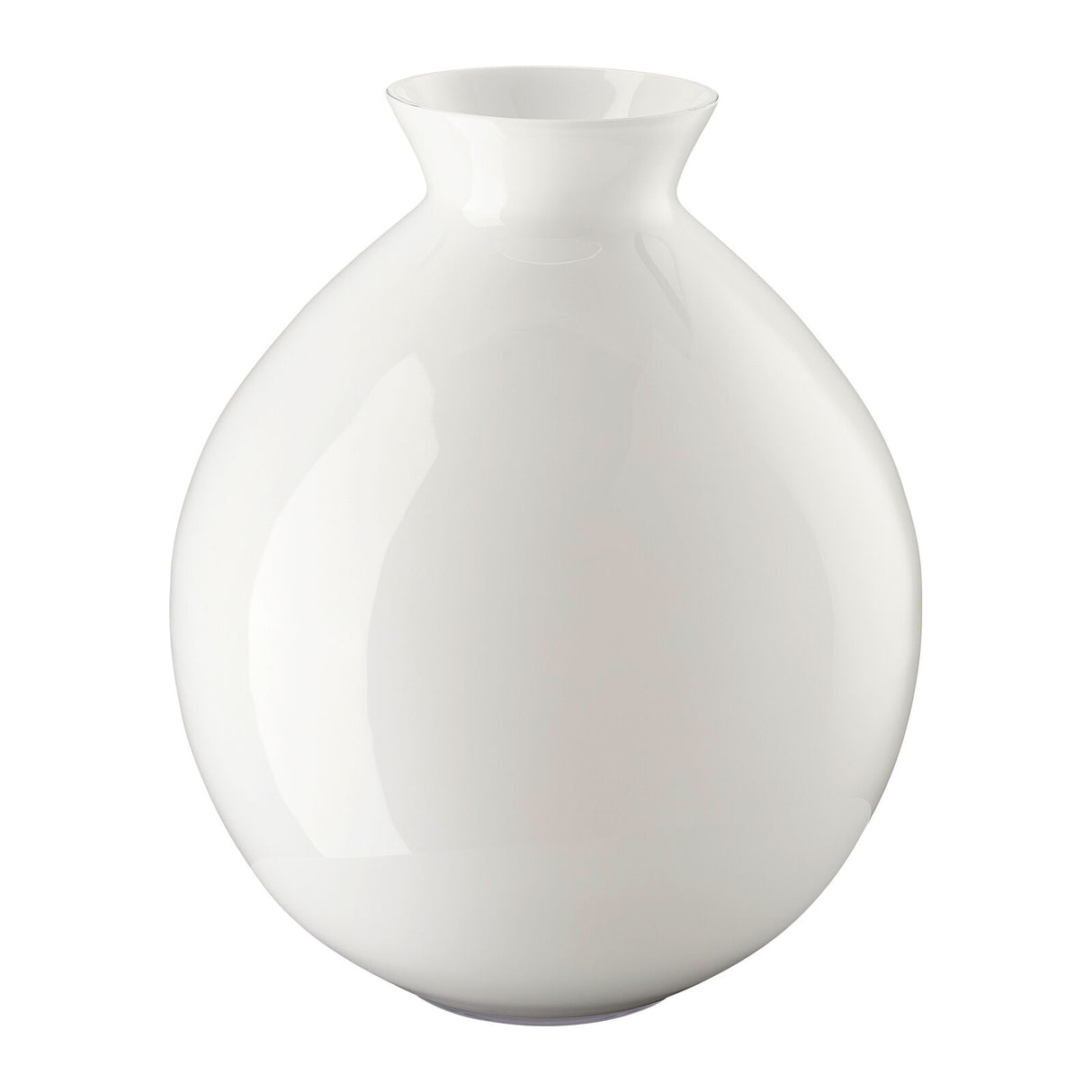 Vaso Silvana Rosenthal in vetro bianco 33x27,5 cm