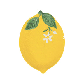 Vassoio limone Easy Life in porcellana decorata 25x18,5 cm