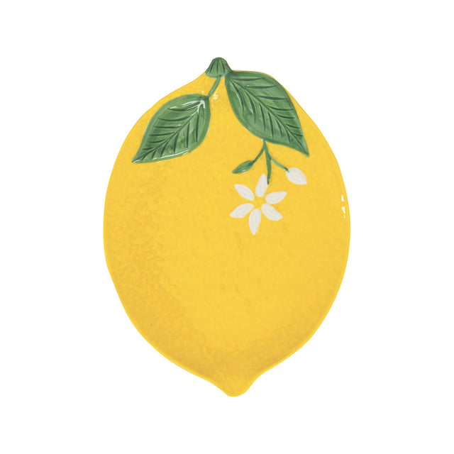 Vassoio limone Easy Life in porcellana decorata 25x18,5 cm