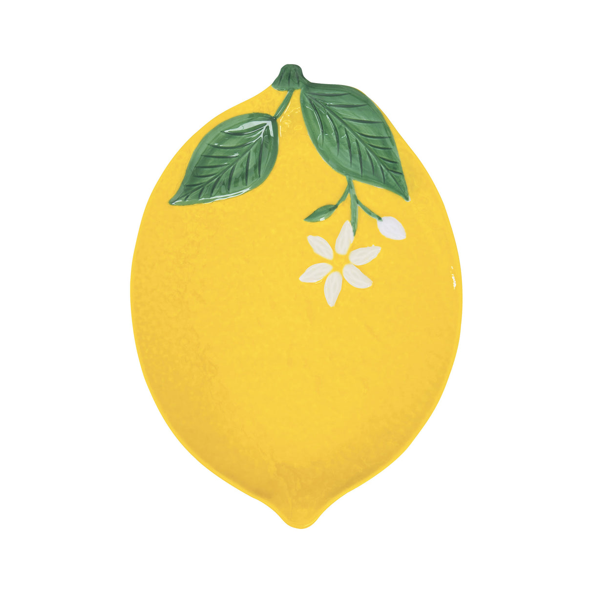 Vassoio limone Easy Life in porcellana decorata 30x22 cm