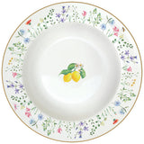 EASY LIFE Fleurs et Citrons Limoni Servizio Tavola Piatti Set 18 Pezzi Porcellana