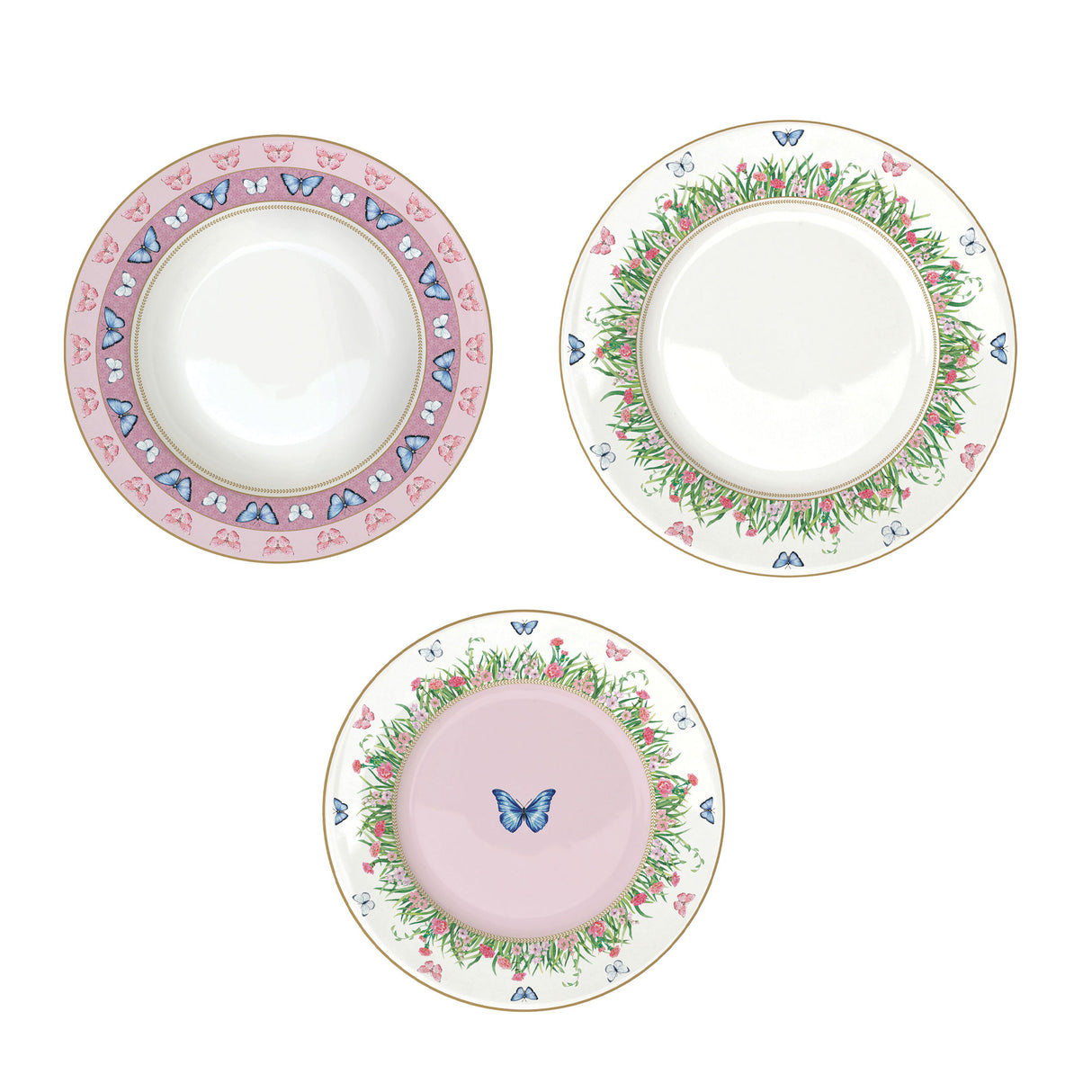 Set piatti Spring Parade Easy Life in porcellana con decori floreali 18 pezzi