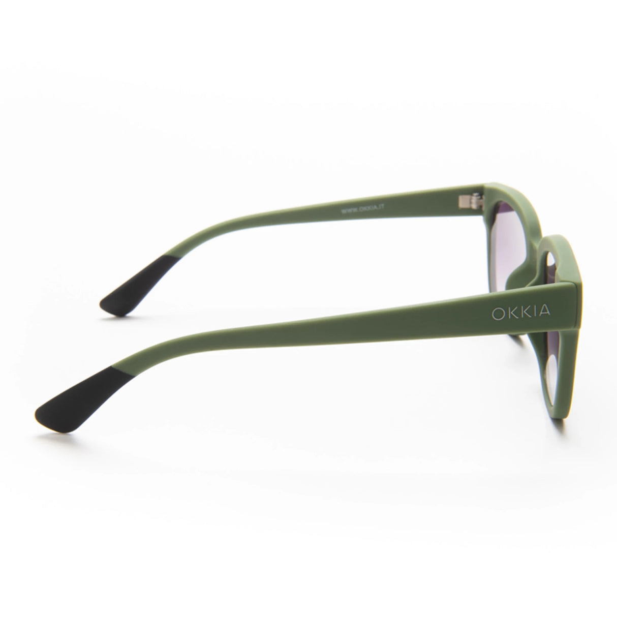 OKKIA Giovanni Occhiali da Sole Unisex Soft Touch Verde e Nero