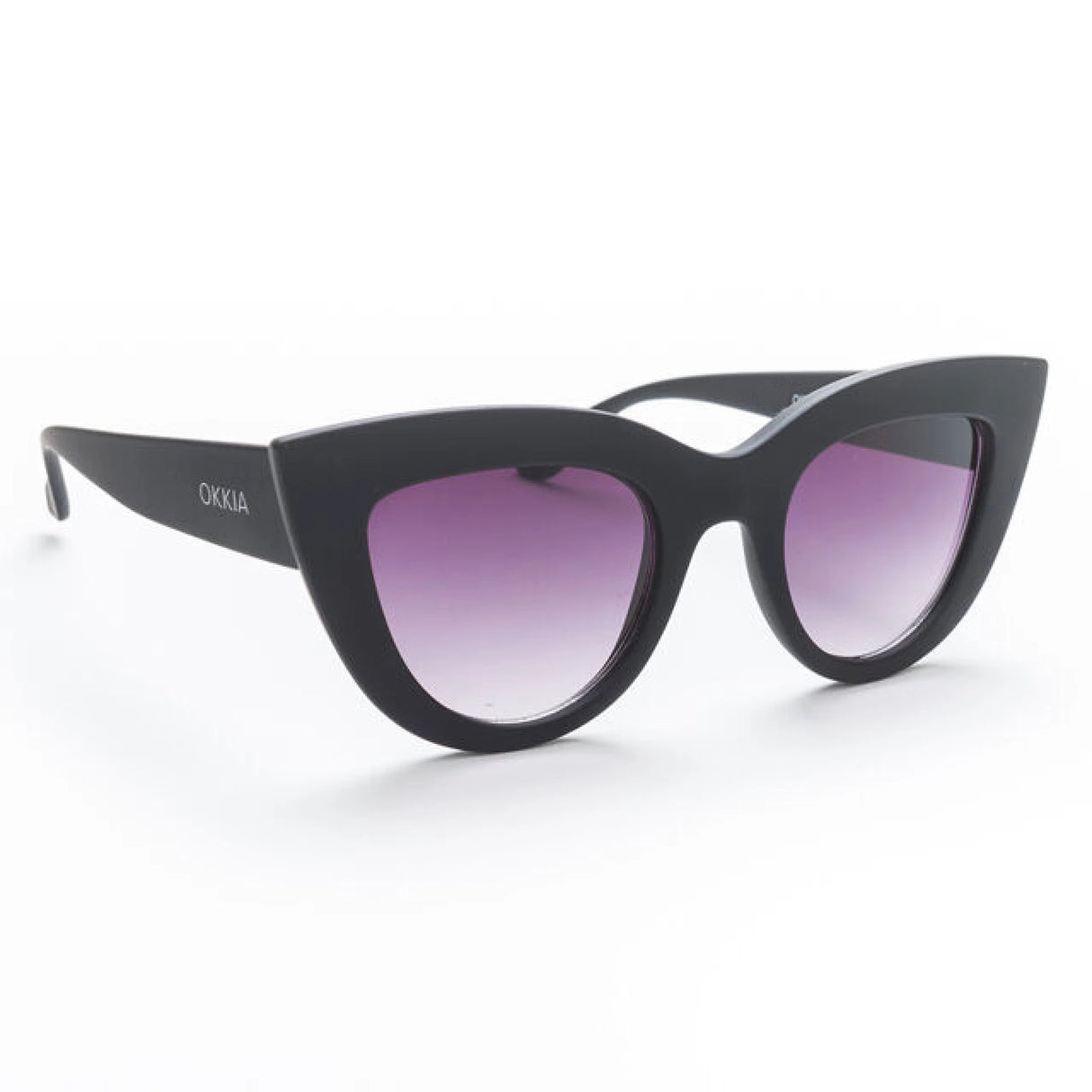 OKKIA Claudia Occhiali da Sole Donna Big Cat Eye Nero
