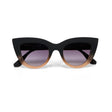 Occhiali da sole Claudia Okkia montatura nero sfumato rosa cat eye