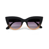 Occhiali da sole Claudia Okkia montatura nero sfumato rosa cat eye