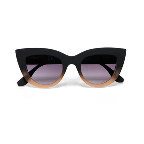 Occhiali da sole Claudia Okkia montatura nero sfumato rosa cat eye