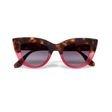 Occhiali da sole Okkia modello cat eye montatura avana rosa lenti nere