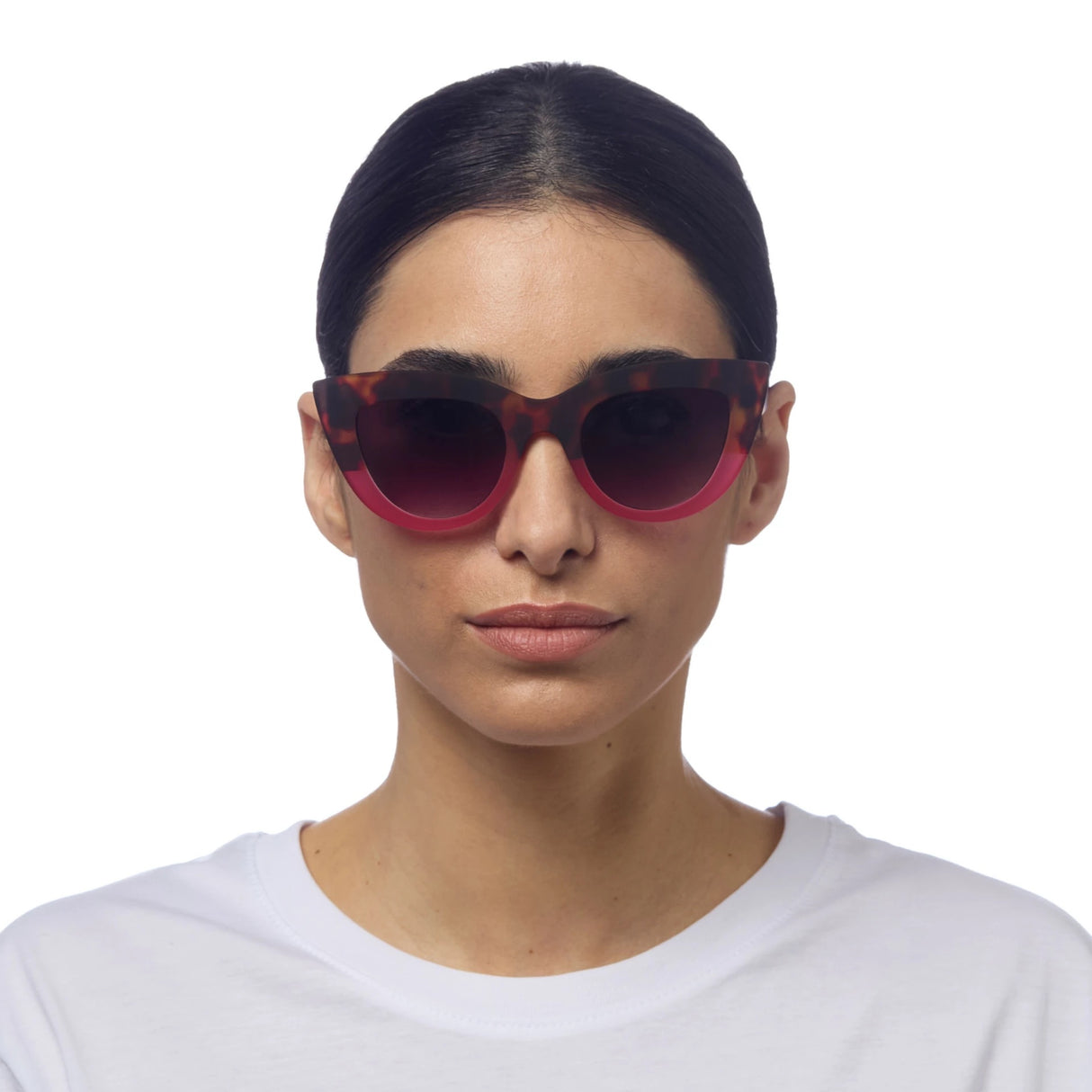 OKKIA Claudia Occhiali da Sole Donna Big Cat Eye Avana Rosa