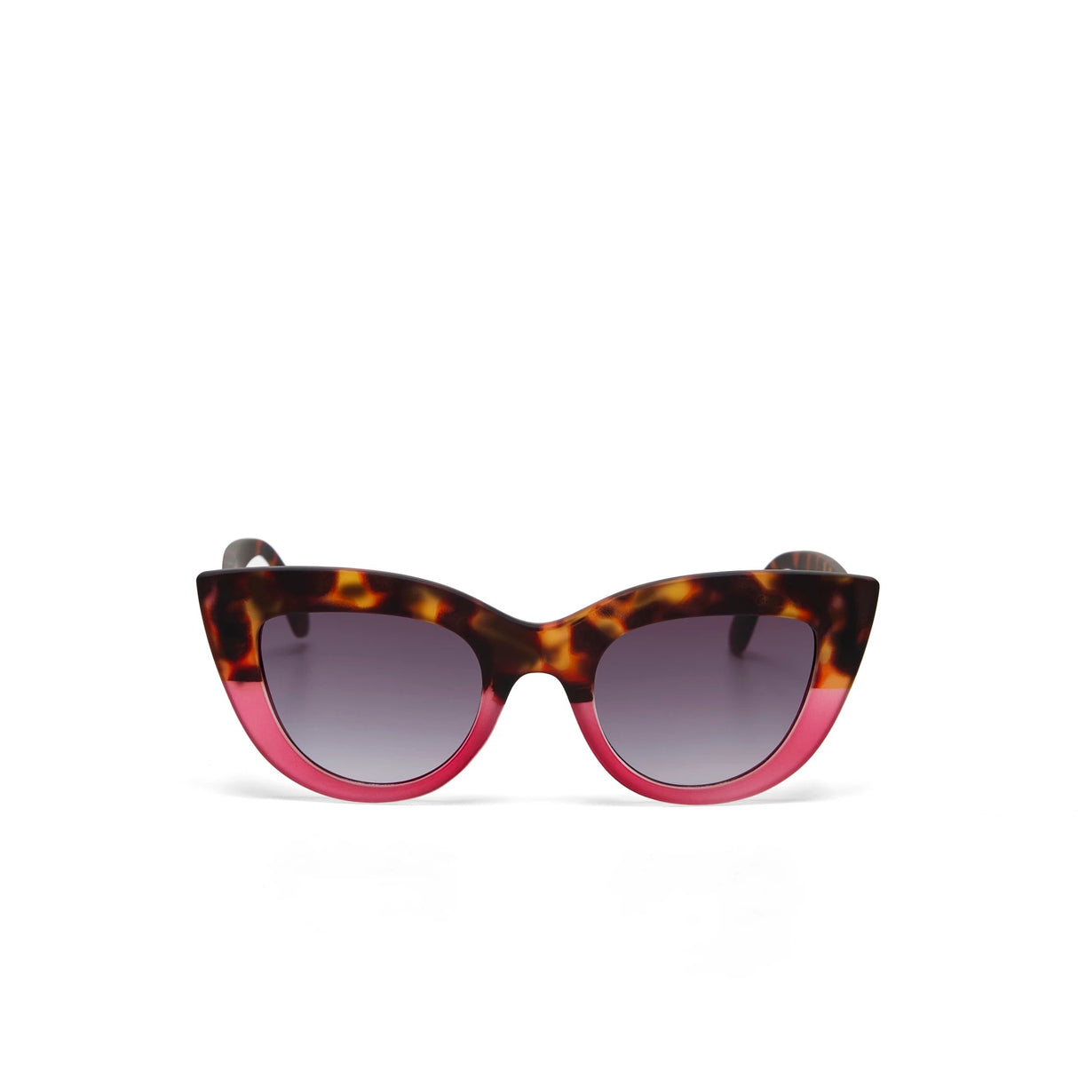 OKKIA Claudia Occhiali da Sole Donna Big Cat Eye Avana Rosa