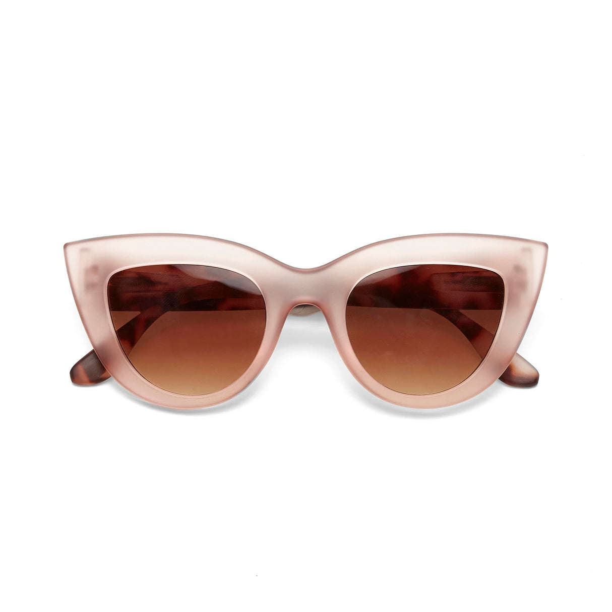 Occhiali da sole Okkia cat eye in plastica rosa avana con lenti graduate