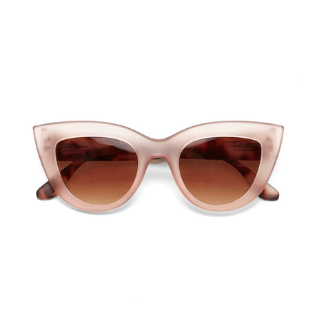 Occhiali da sole Okkia cat eye in plastica rosa avana con lenti graduate