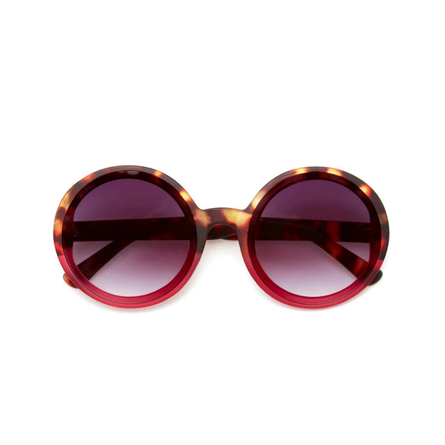 Occhiali da sole Monica Okkia montatura XXL avana rosa lenti sfumate