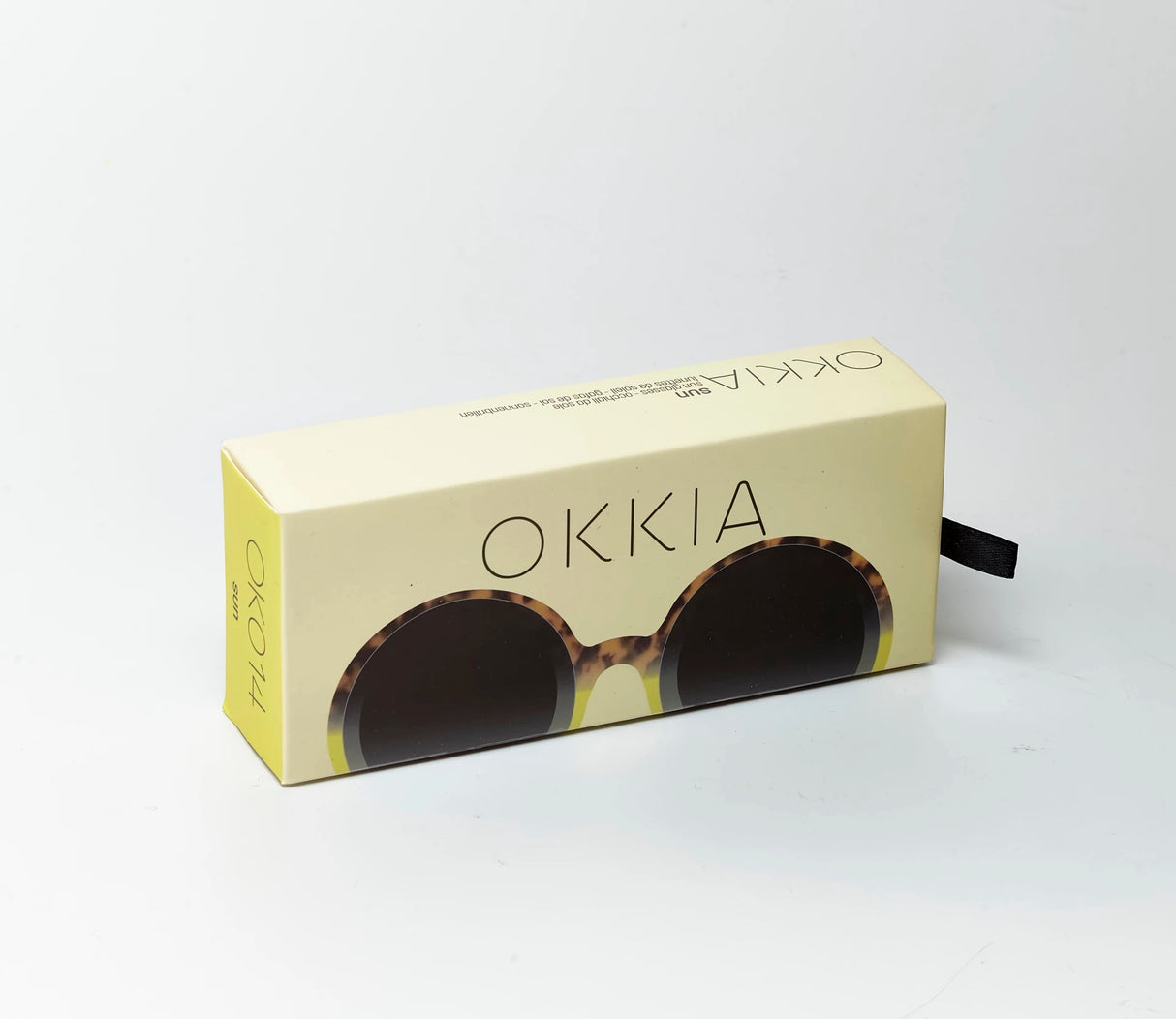 OKKIA Monica Occhiali da Sole Donna Tondi Avana Giallo