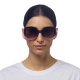 OKKIA Anna Occhiali da Sole Donna Nero Sfumato Rosa