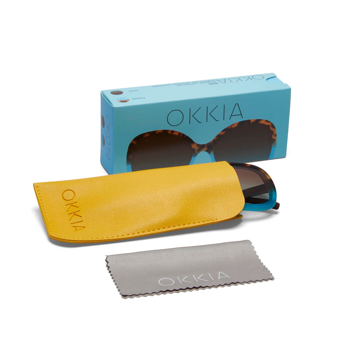 OKKIA Anna Occhiali da Sole Donna Avana Blu