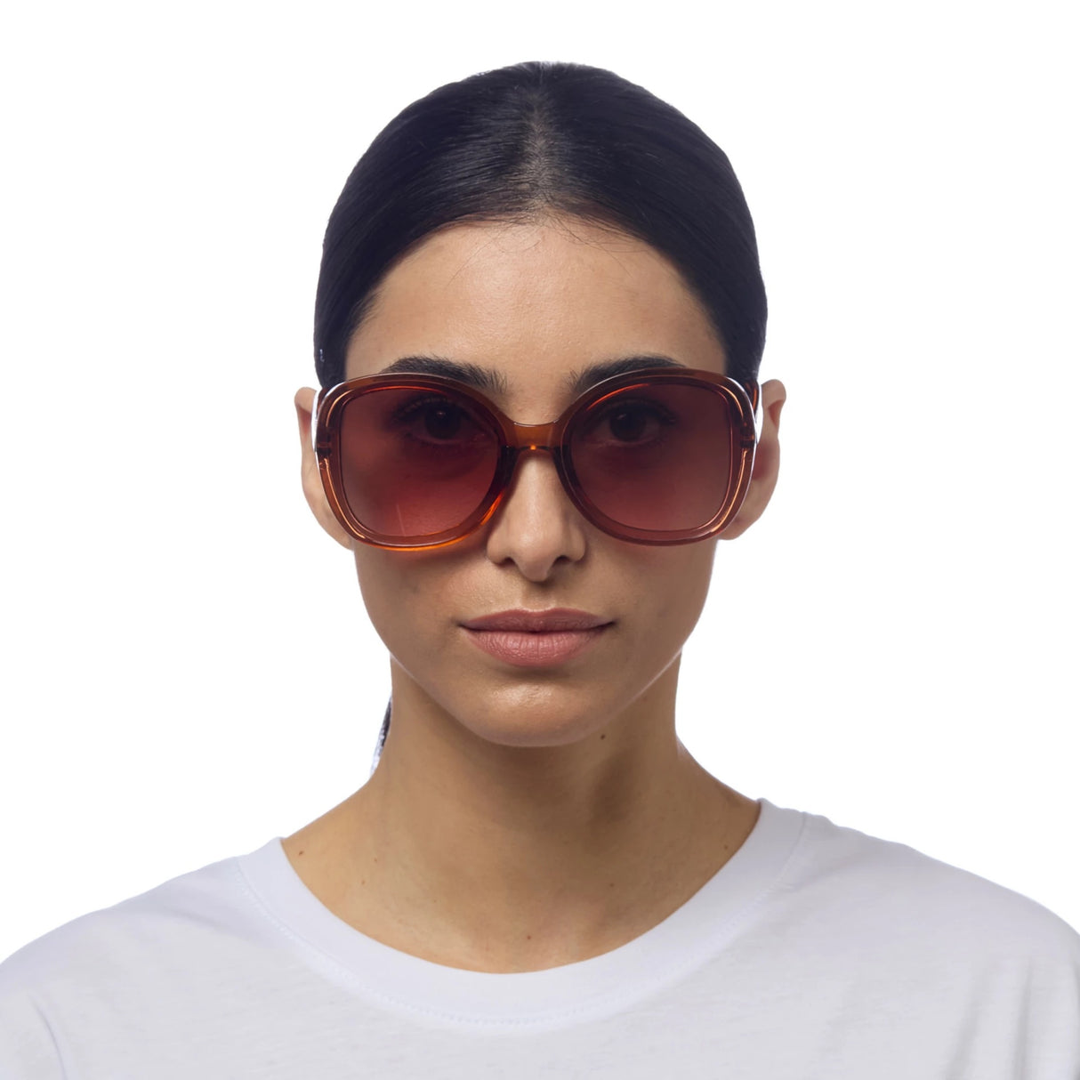 OKKIA Anna Occhiali da Sole Donna Marrone Trasparente