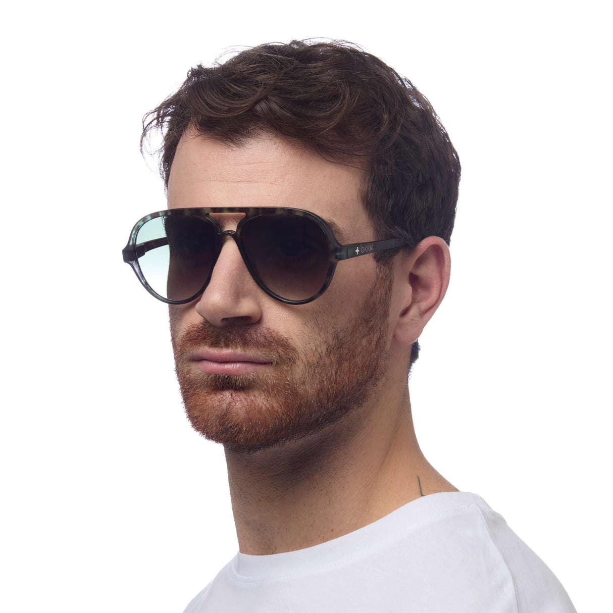 OKKIA Alessio Occhiali da Sole Unisex Goccia Kale Avana