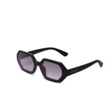 OKKIA Andrea Occhiali da Sole Unisex Esagonale Nero