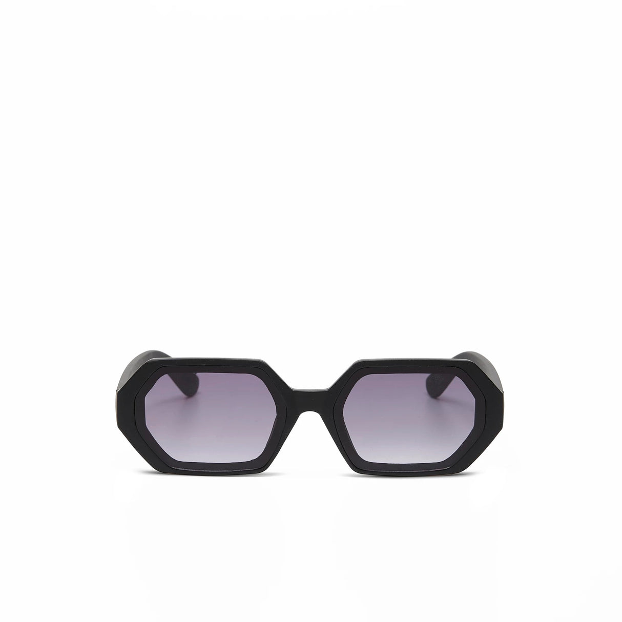 OKKIA Andrea Occhiali da Sole Unisex Esagonale Nero
