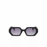 OKKIA Andrea Occhiali da Sole Unisex Esagonale Nero