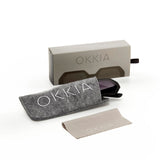OKKIA Andrea Occhiali da Sole Unisex Esagonale Nero