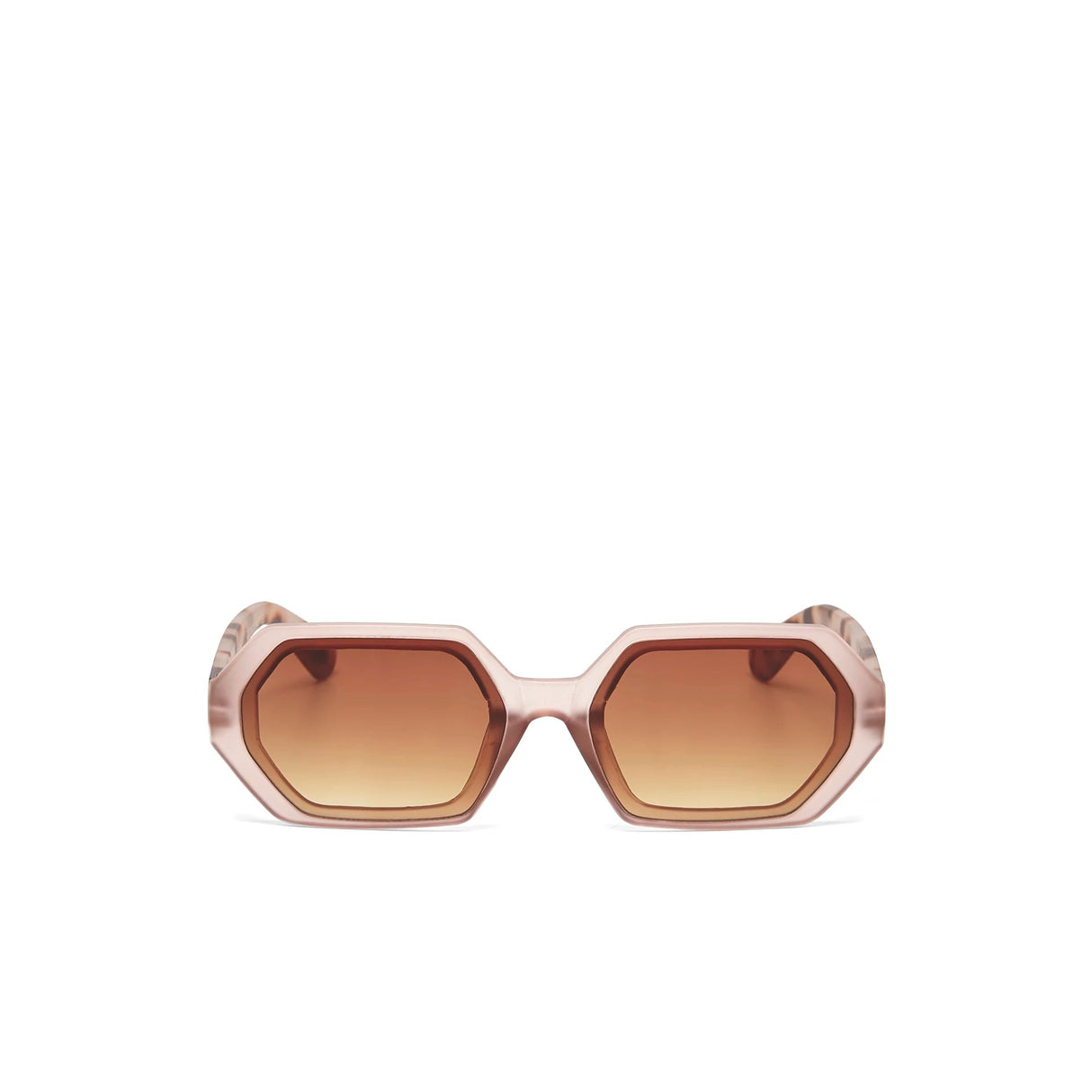 OKKIA Andrea Occhiali da Sole Unisex Esagonale Rosa Avana