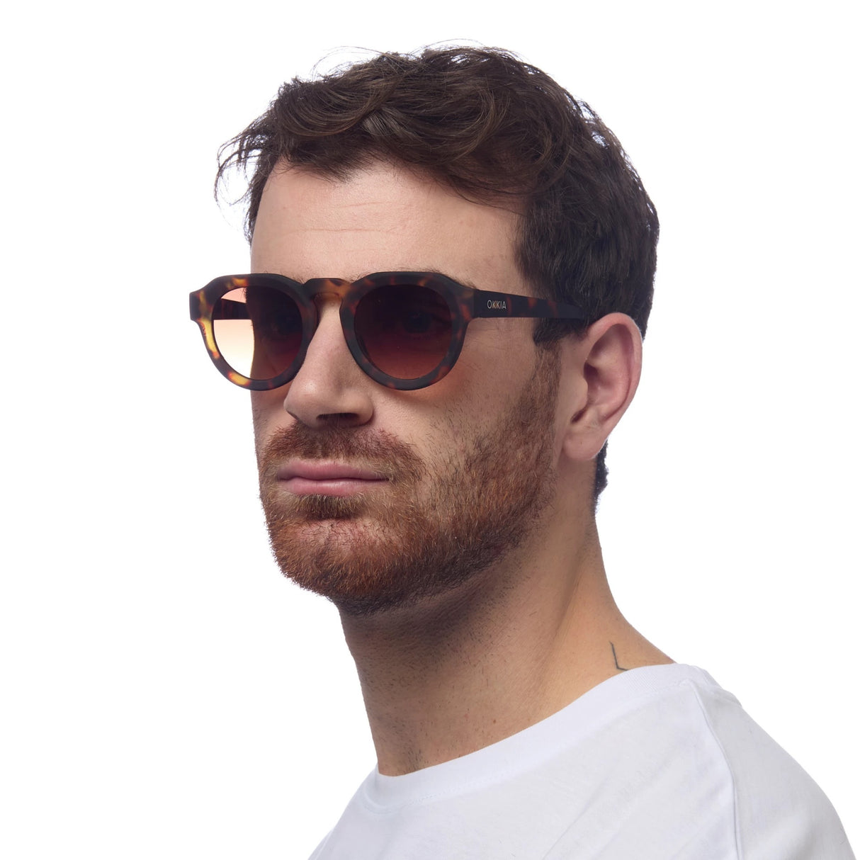 OKKIA Zeno Occhiali da Sole Unisex Tondo Classic Avana