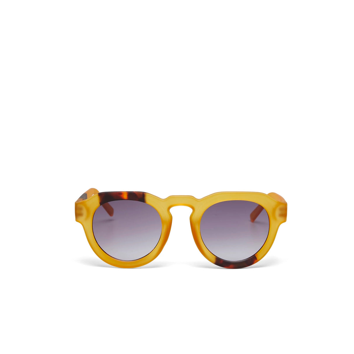 OKKIA Zeno Occhiali da Sole Unisex Tondo Giallo Avana