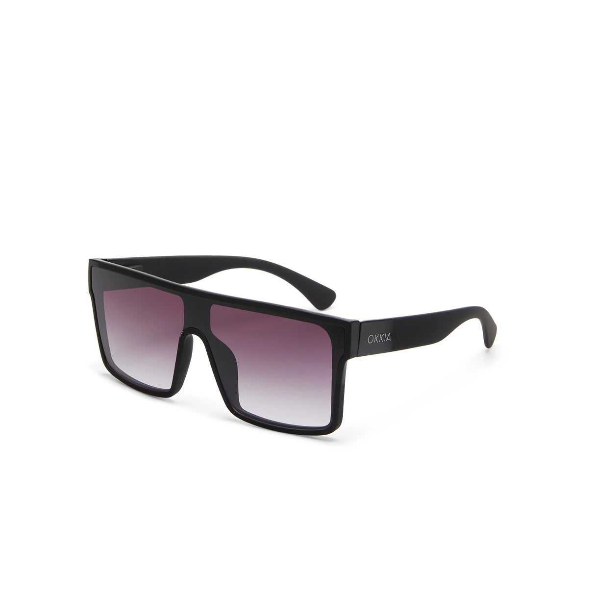 OKKIA Tokyo Occhiali da Sole Unisex Squadrato Nero