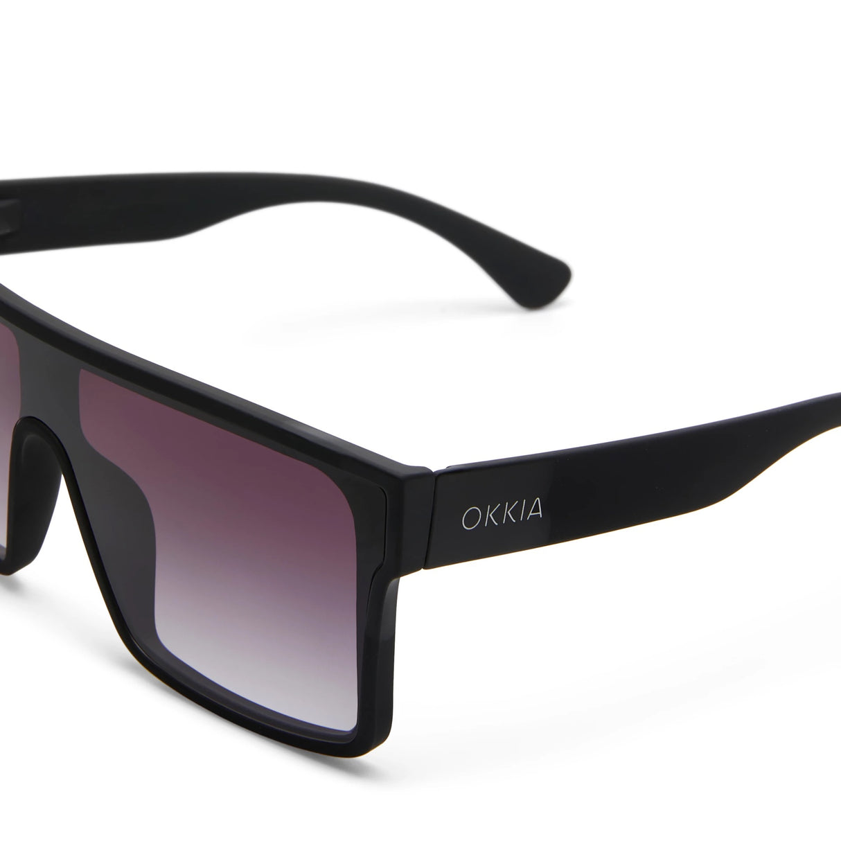 OKKIA Tokyo Occhiali da Sole Unisex Squadrato Nero