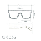 OKKIA Tokyo Occhiali da Sole Unisex Squadrato Classic Avana