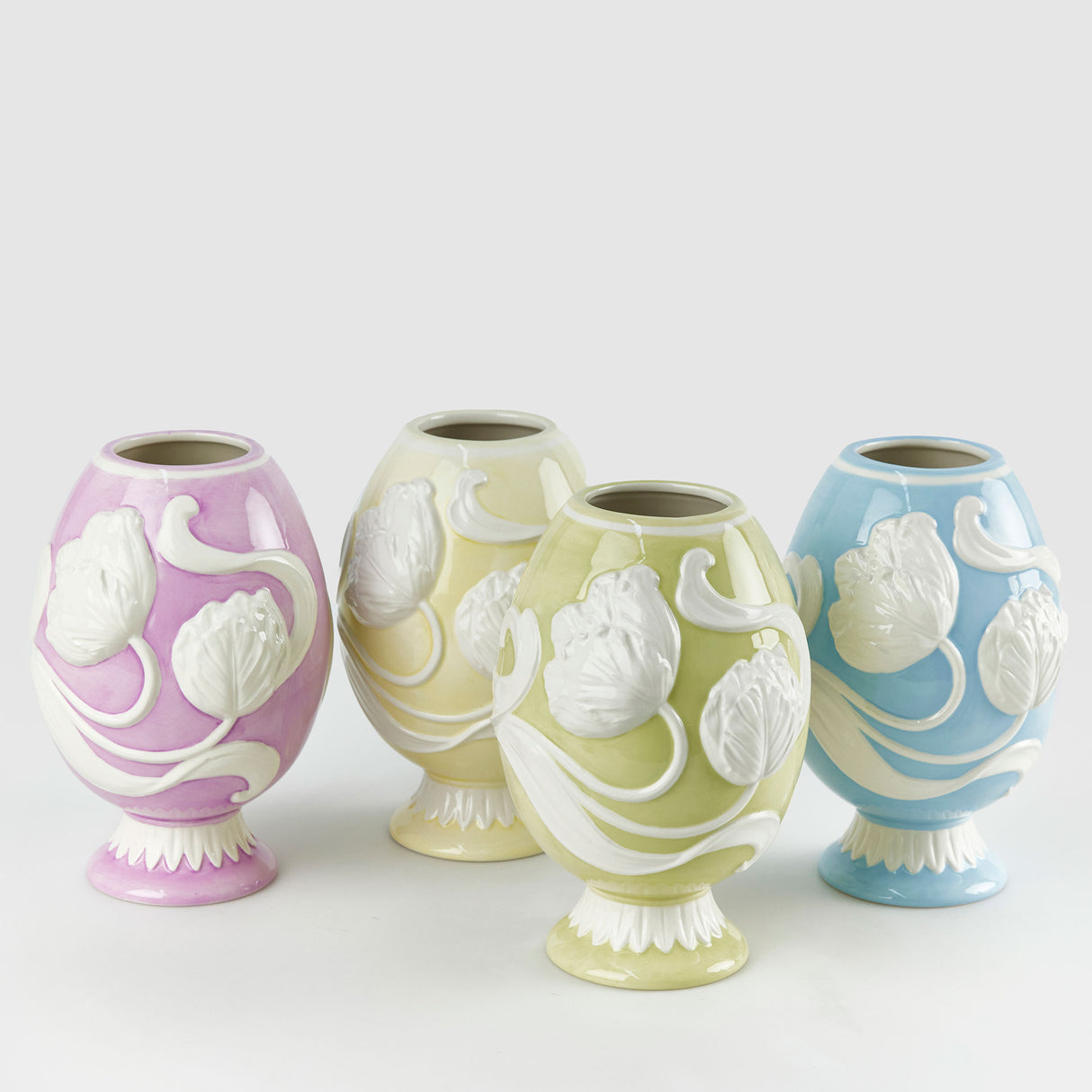 Vaso uovo EDG in ceramica lucida decorazione Pasqua 20x14 cm