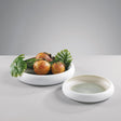 Set 2 ciotole Mascagni Casa in ceramica bicolore salvia e bianco