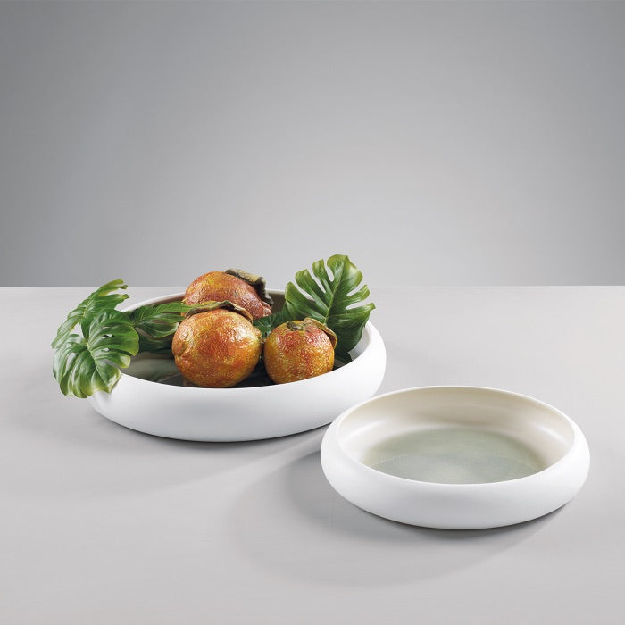 Set 2 ciotole Mascagni Casa in ceramica bicolore salvia e bianco