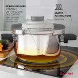 BARAZZONI Facile Dual System Pressure Cooker 6 L Stainless Steel 22cm