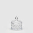 Scatola contenitore Diamond EDG in vetro trasparente sfaccettato 10x8,5 cm