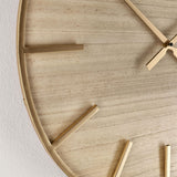 BIZZOTTO Orologio da Parete Kylian Naturale Oro 60cm