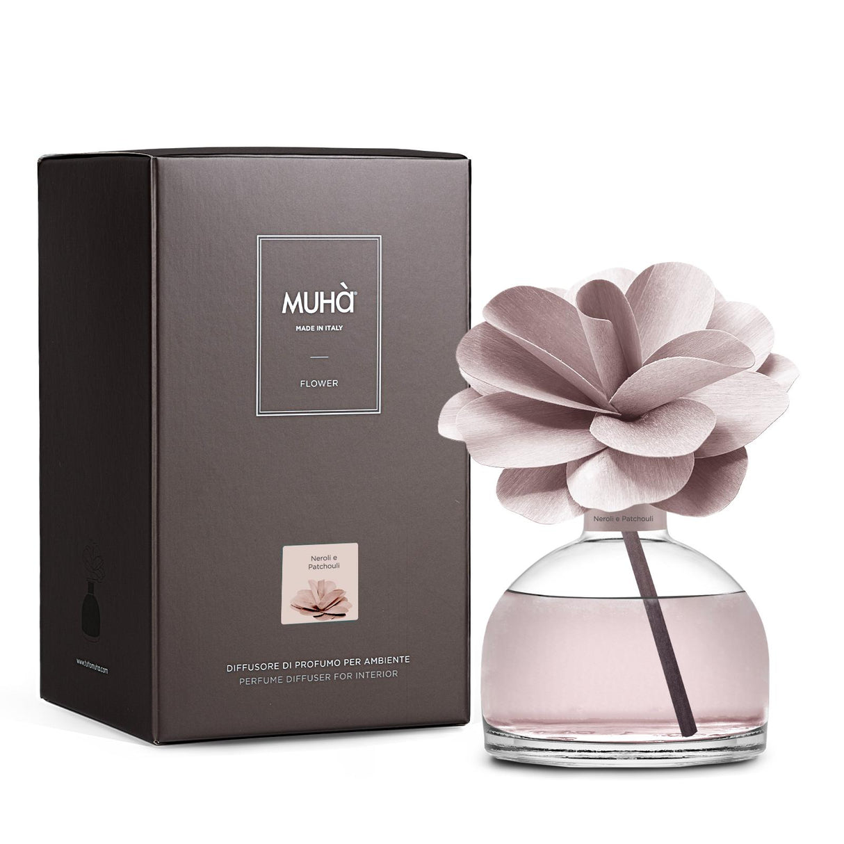 MUHA' Profumatore d'Ambiente Diffusore Flower 200ml Neroli e Patchouli