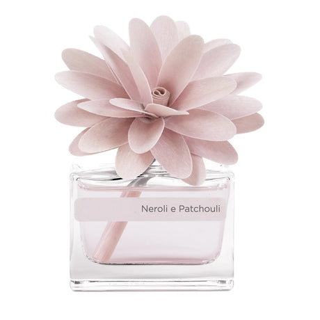 Diffusore a bastoncino Muha Flower Neroli e Patchouli con fiore in legno