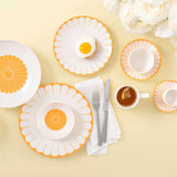 VILLEROY & BOCH Fleur Soleil Piatto da Pasta Set 6 Pezzi 24cm Giallo Porcellana