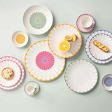 VILLEROY & BOCH Fleur Soleil Piatto da Pasta Set 6 Pezzi 24cm Giallo Porcellana