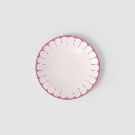 Set piatti dessert Fleur Cassis Villeroy & Boch in porcellana bordo rosa