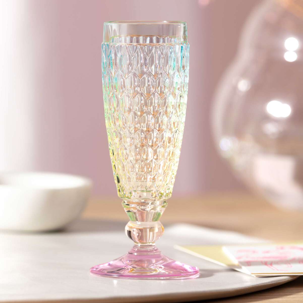 VILLEROY & BOCH Boston Pearl Bicchiere Calice Champagne Spumante Set 4 Pezzi 120ml Cristallo