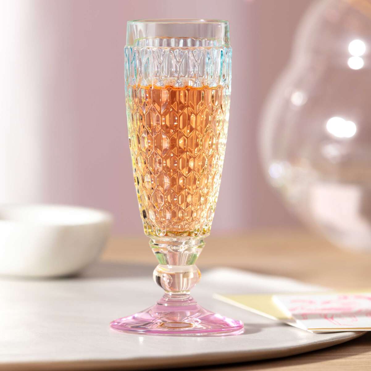 VILLEROY & BOCH Boston Pearl Bicchiere Calice Champagne Spumante Set 4 Pezzi 120ml Cristallo