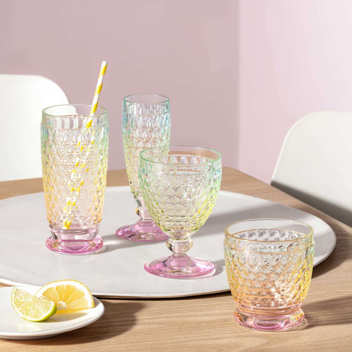 VILLEROY & BOCH Boston Pearl Bicchiere Calice Champagne Spumante Set 4 Pezzi 120ml Cristallo